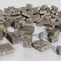 Scattered Metal Cubes And Assembled Shapes With Small Individual Pieces