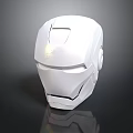 Weapon Helmet 3D Model In White With Glossy Finish And Reflective Surface Design 3d model