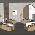 Modern Booth Tea Booth 3d model