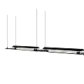 Modern Linear Pendant Light With Metal Frame Suspended From Ceiling Design 3d model