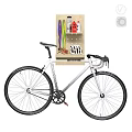 Stylish White Road Bicycle With Wall Mounted Storage Rack And Colorful Tools White Helmet