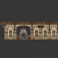 Classical Architectural Facade With Arched Openings Columns And Intricate Carvings