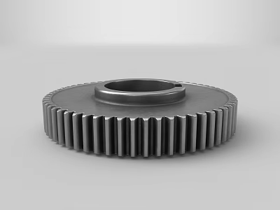 Industrial Hardware Tool Metal Gear With Toothed Structure And Central Hole Design 3d model