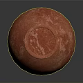 Red Pottery Sculpture with Rough Textured Surface and Classic Handcrafted Design