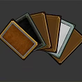Colorful Decorative Panel Samples Arranged In Fan Shape With Reflective Surface And Various Finishes