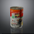 Canned Food Product Featuring Nutritional Label Brand Logo and Ingredients on Packaging
