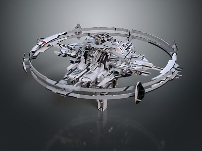 Modern Warship Space Warship Science Fiction Warship Battleship 3d model