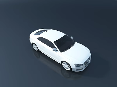White Modern Sedan Car With Black Windows Shiny Body And Sleek Design 3d model