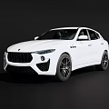 White Maserati SUV With Sleek Sporty Exterior And Black Alloy Wheels