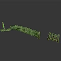 Architectural Wooden Fence Structure Featuring Curved Segments And Outdoor Garden Design