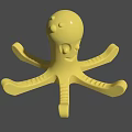 Yellow Octopus Shaped Decorative Ornament For Aquarium Fish Tank