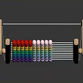 Wooden Abacus With Colorful Rainbow Beads And Sturdy Frame Design
