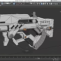 Science Fiction Gun Cyberpunk Gun Laser Gun High-tech Gun Future Gun Game Gun Low Face Number Low Model Simple Model Times Film and Television Level Realism 3d model