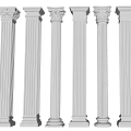 European column Roman column corner column 3d model