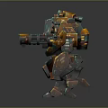 Modern Robot Mech Warrior Machine Battlearm Mechanical Battlearm Machine Warrior Fighting Robot Game Robot 3d model