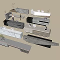 Modern reception desk front desk front desk beauty salon front desk company front desk front desk 3d model