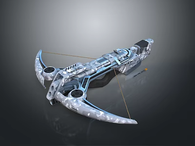Crossbow Future Weapon Cold Weapon Sword Halberd Axe Hook Fork Spear Trident 3d model
