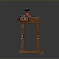 Weapon Maintenance Setup On Wooden Workbench With Tools And Red Parts