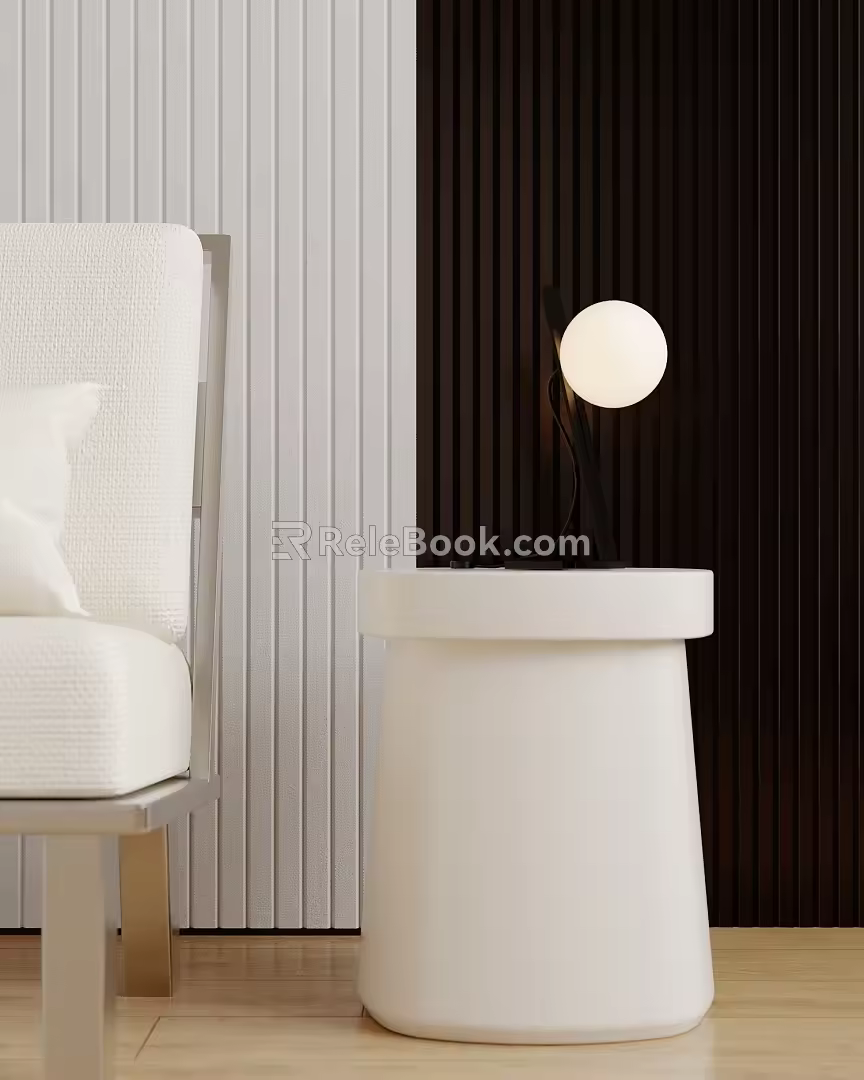 Table lamp table lamp side sofa 3d model