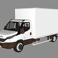 White Commercial Box Truck With Spacious Cargo Area And Modern Exterior Design
