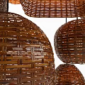 Woven Brown Pendant Lights With Various Shapes For Interior Design 3d model