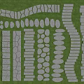 Different Stepping Stones Styles For Garden Path With Various Stone Patterns