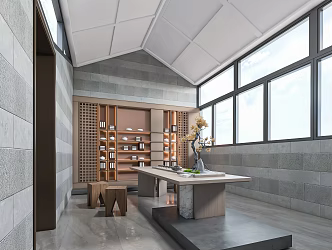 New Chinese Tea Room 3d model