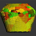 Brown And Beige Woven Storage Basket With Lid For Home Organization