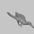 Realistic 3D Spinosaurus Dinosaur Model With Sailback And Green Yellow Skin