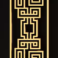 Various Golden Black Decorative Carving Patterns With Intricate Traditional Designs 3d model