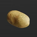 Single Fresh Potato With Brown Spots And Natural Rough Skin Texture Details
