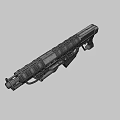 Futuristic Sci Fi Weapon With Intricate Metal Structure And Ergonomic Grip Design