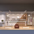 Elegant Modern Clothing Store Interior With Gold Decor Display Racks And Mannequins