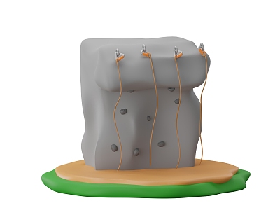 Modern Rock Climbing Equipment Rock Climbing Scene Cartoon Rock Climbing Equipment 3d model