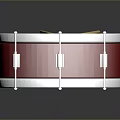 Red Snare Drum With Wooden Drumsticks For Household Daily Use