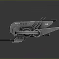 Advanced Futuristic Mechanical Vehicle With Large Wheels And Metallic Streamlined Body Design