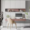 Modern desk and chair combination 3d model