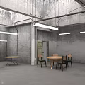 Industrial LOFT Chess Room 3d model