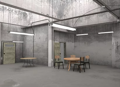 Industrial LOFT Chess Room 3d model