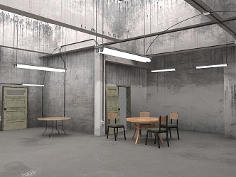 Industrial LOFT Chess Room 3d model