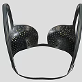 Black Bra With Polka Dot Pattern Featuring Gold And Yellow Dots Modern Design 3d model