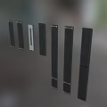 Modern Black And White Long Strips Arranged As Decorative Design Elements