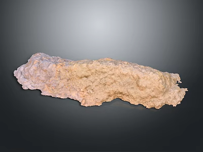 Natural Landscape With Irregular Light Brown And Pink Rough Surface Stone 3d model