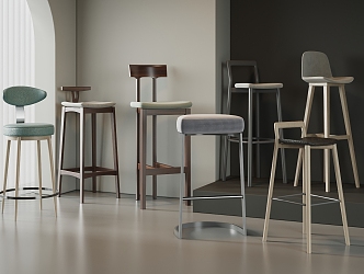 Modern Bar Chair Bar Table Chair Single Chair 3d model