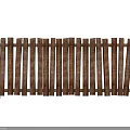 Wooden Slatted Partition For Interior Space Dividing With Natural Brown Finish And Vertical Strips