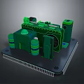 Computer Cooling System Featuring Green Modular Design Heat Sink Pipes And Fans