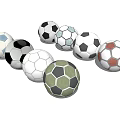 Different Colored Soccer Balls As Sports Equipment For Training And Games