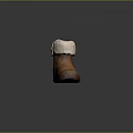 Cozy Brown Kids Ankle Boots With Suede Material White Faux Fur Lining And Zipper