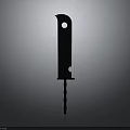 Modern Black Weapon With Sleek Long Blade And Handle Design