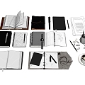 Modern Notebook Stationery 3d model